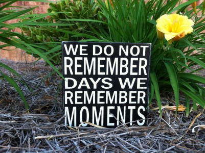 Мы не помним дни. Мы помним моменты.