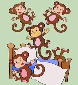 Five little monkeys / Пять маленьких обезьянок