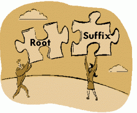 Root and suffix is word 