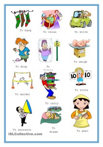 Карточки: английские глаголы