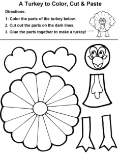 Игра "Собери индюка" на День Благодарения для детей