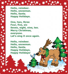 Слова текста песни: Hello, Reindeer! / Привет, северный олень
