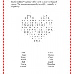Кроссворд "Поиск слов" или "Word Search" по лексике к Дню Святого Валентина на английском языке
